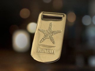 латунні підвіски з логотипом "maristella"