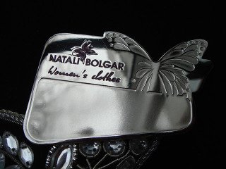 curved metal badges "natali bolgar"