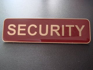 metal badges "security"