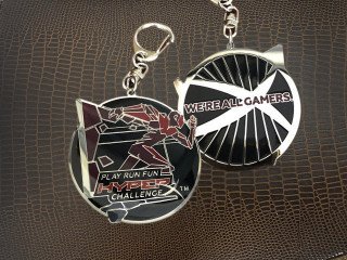 metal key chains with enamels "hyperX challenge"