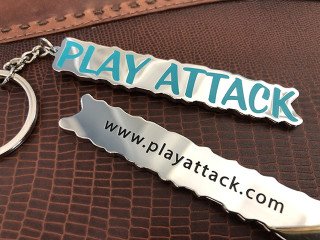 keychains corporate with logo and website address