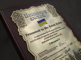 диплом "Honorary Award"