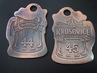 Гардеробные номерки из латуни "To Dublin"