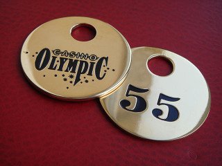 Номерки в гардероб из металла "olympic"