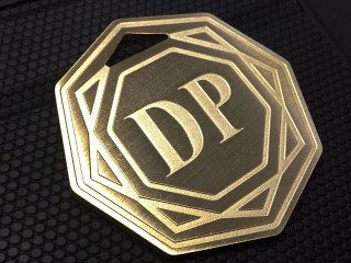 Латунні номерки в гардероб "dp"