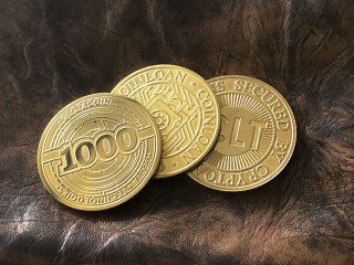 сувенирные монеты - крипто монеты "CLT" 