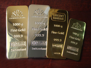 муляжи слитков "Commerzbank"