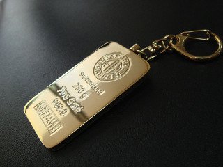 Keychain - Argor Switzerland gold ingot model