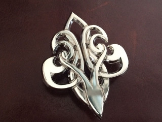 Металлические эмблемы - лейблы для сумок "лилия"