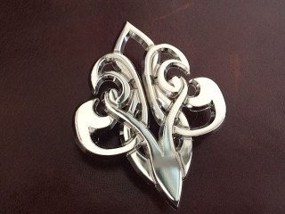 Metal emblems - labels for bags "lily"