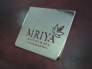 Metal nameplates for folders and diaries "mriya"