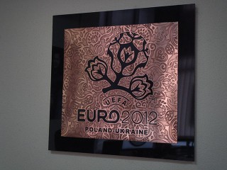 metal plate on acrylic "Euro 2012"