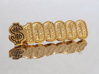 Латунні травлені значки "$ 100000"